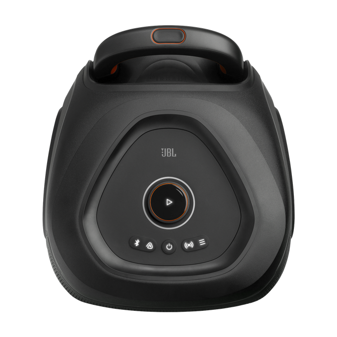 JBL PartyBox 330 - Black - Portable party speaker with JBL legendary sound, futuristic lighting, a telescopic handle and wide wheels. - Top image number null