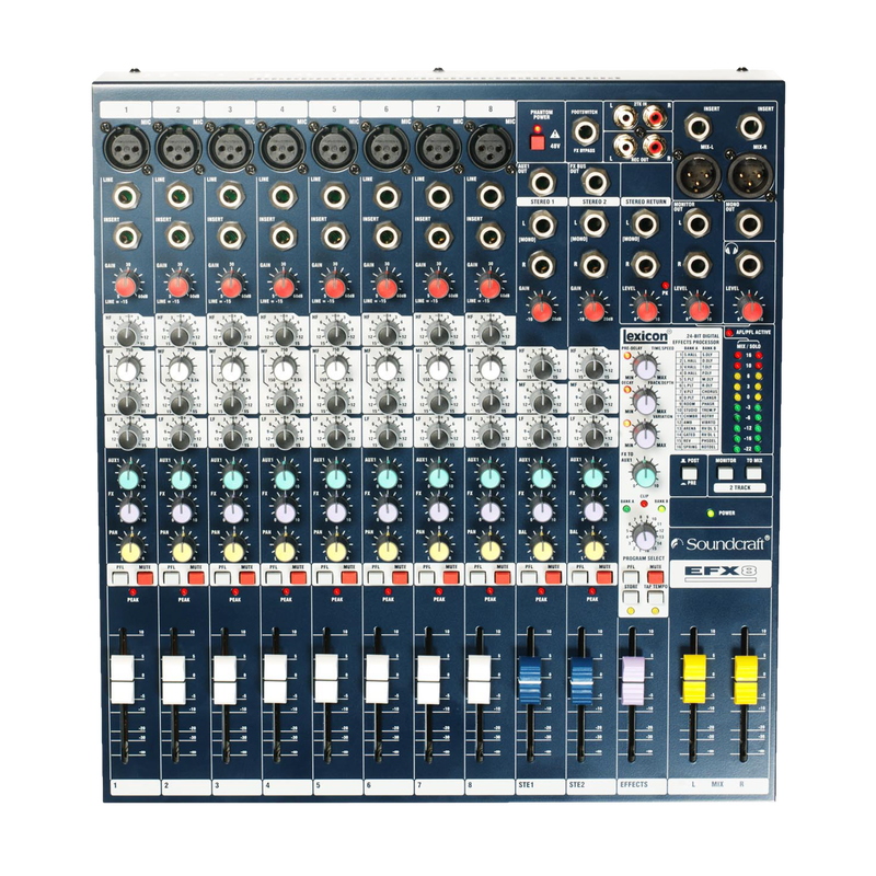 EFX8 - Dark Blue - Compact analogue 8 channel mixer with built-in effects - Detailshot 2 image number null