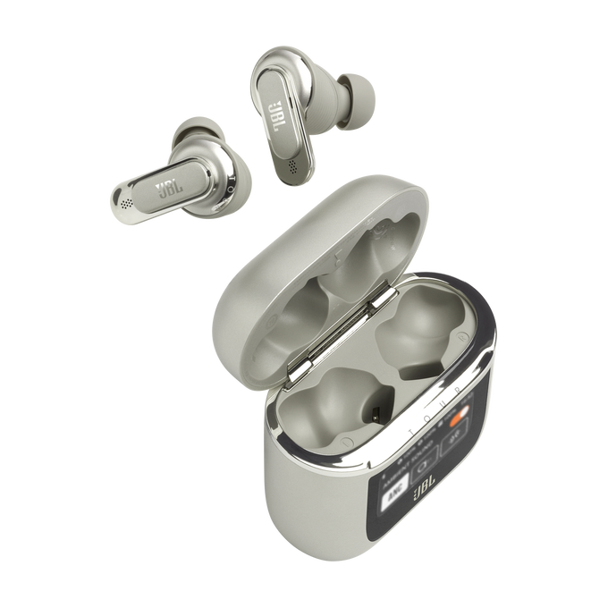 JBL Tour Pro 2 - Sand - True wireless Noise Cancelling earbuds - Detailshot 1 image number null