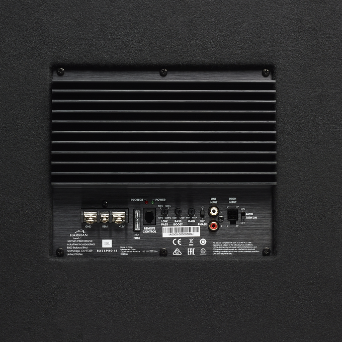 JBL BassPro 12 - Black - 12" (300mm) Car Audio Powered Subwoofer System with Slipstream Port Technology - Detailshot 2 image number null