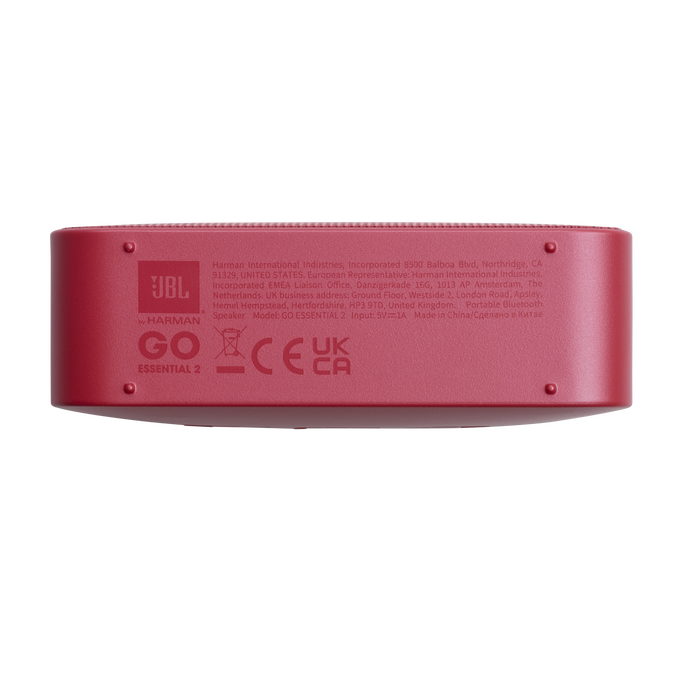 JBL Go Essential 2 Personalized - Red CSTM - Portable Waterproof Speaker - Bottom image number null