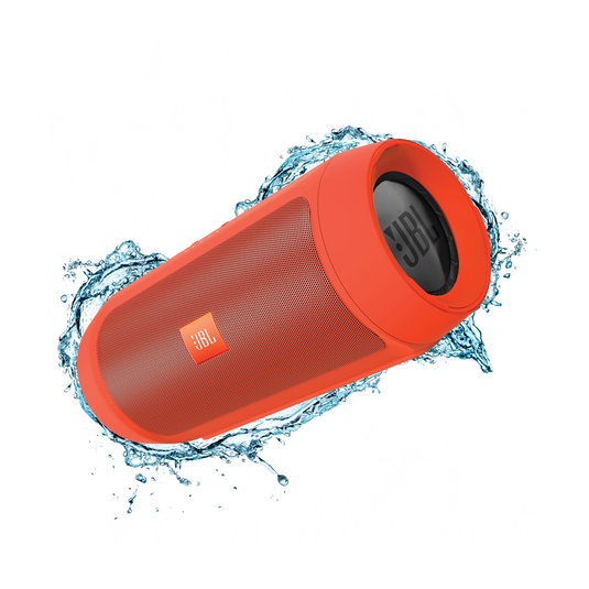JBL Charge 2+ - Orange - Splashproof Bluetooth Speaker with Powerful Bass - Hero image number null