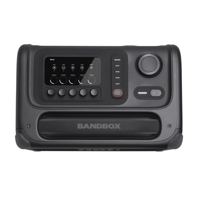 JBL BandBox Trio - Black - Portable AI-powered practice amp and speaker - Top image number null