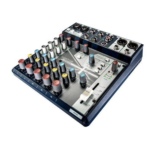 Notepad-8FX - Dark Blue - Small-format analog mixing console with USB I/O and Lexicon effects - Detailshot 2 image number null