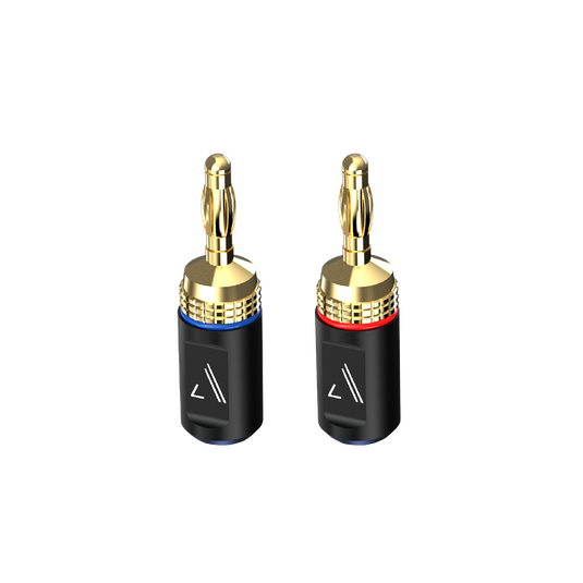 Austere V Series Banana Adapters 2 Pair - Black - Austere V series aDesign banana adpt for spkr cable 2 pair - Hero image number null