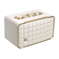 JBL Authentics 200 - White - Smart home speaker with Wi-Fi, Bluetooth and Voice Assistants with retro design - Hero