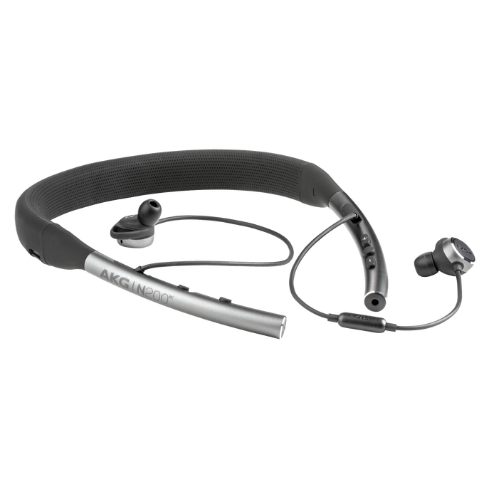 AKG N200NC Wireless - Grey - Wireless, Adaptive Noise Cancelling In-Ear Headphones - Front image number null