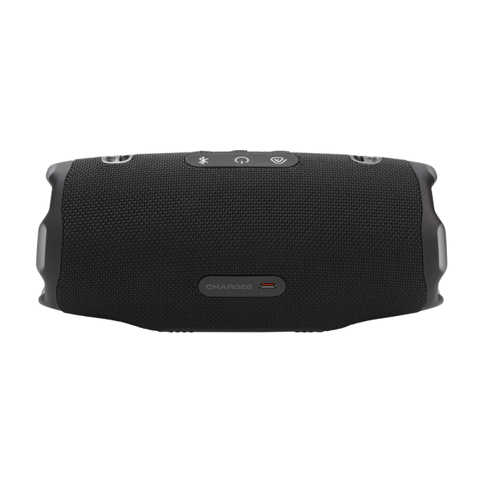 JBL Charge 6 - Black - Portable waterproof and drop-proof Bluetooth speaker - Back image number null