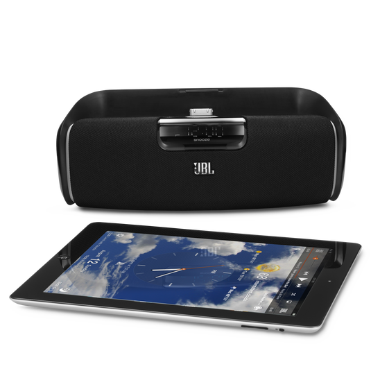 JBL OnBeat aWake - Black - Wireless Bluetooth Speaker Dock for iPod/iPad/iPhone - Hero image number null