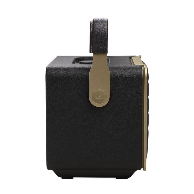 JBL Authentics 300 - Black - Portable smart home speaker with Wi-Fi, Bluetooth and voice assistants with retro design. - Left image number null