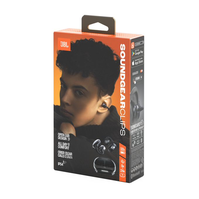JBL Soundgear Clips - Black - True wireless open-ear headphones - Detailshot 15 image number null