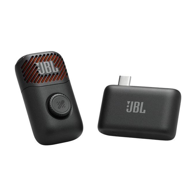 JBL EasySing Mic Mini - Black - Mini AI-powered microphone with real-time vocal removal - Hero image number null