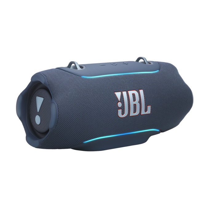 JBL Xtreme 5 - Blue - Portable waterproof speaker with massive legendary JBL sound, ambient edge lighting, and a convenient shoulder strap - Back image number null
