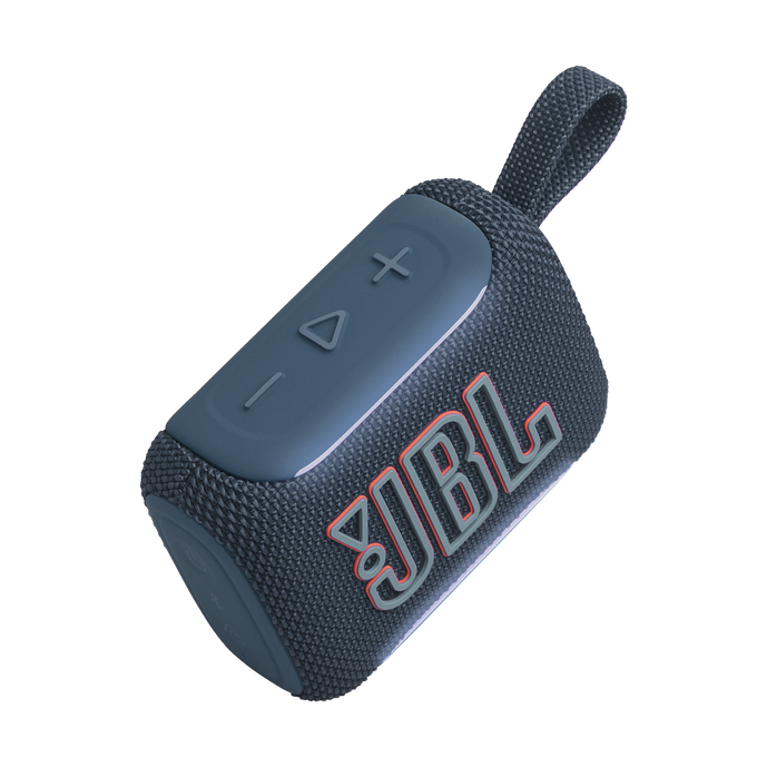 JBL Go 5 - Blue - Ultra-portable waterproof and drop-proof speaker with JBL legendary sound and ambient edge lighting - Detailshot 2 image number null