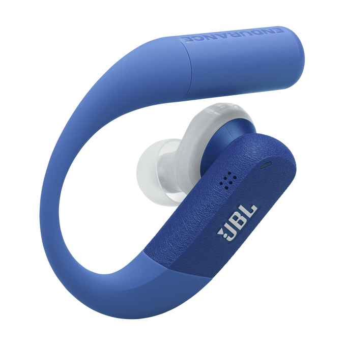 JBL Endurance Peak 4 - Blue - True Wireless Noise Cancelling Sport Earbuds - Detailshot 1 image number null