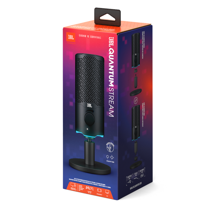 JBL Quantum Stream - Black - Dual pattern premium USB microphone for streaming, recording and gaming - Detailshot 15 image number null