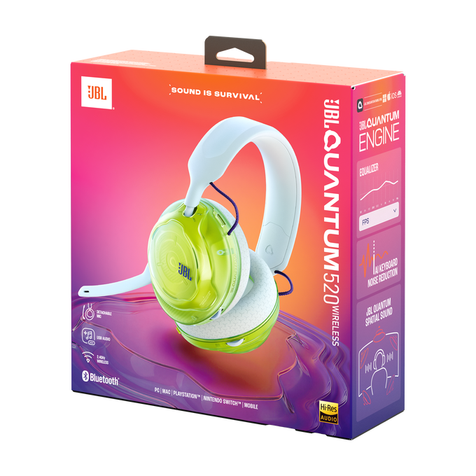 JBL Quantum 520 - Ice - Wireless multiplatform gaming headset - Detailshot 15 image number null