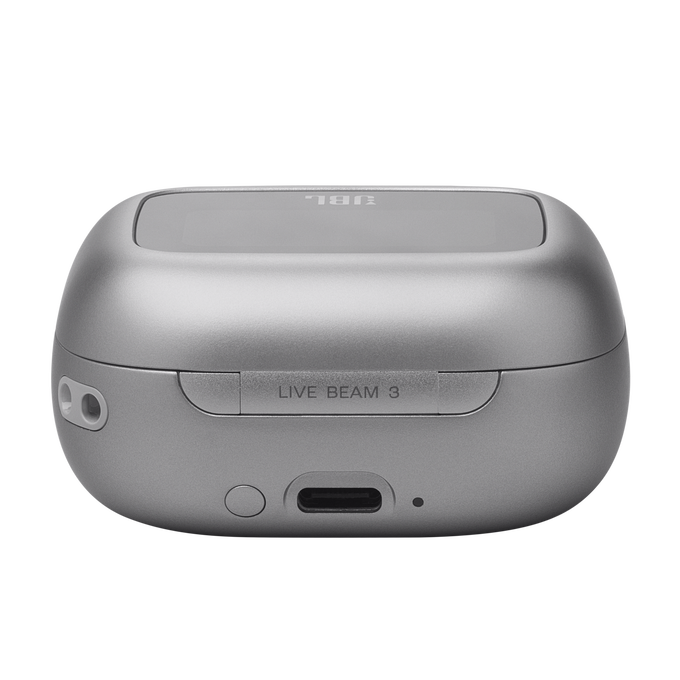 JBL Live Beam 3 - Silver - True wireless noise-cancelling closed-stick earbuds - Detailshot 4 image number null