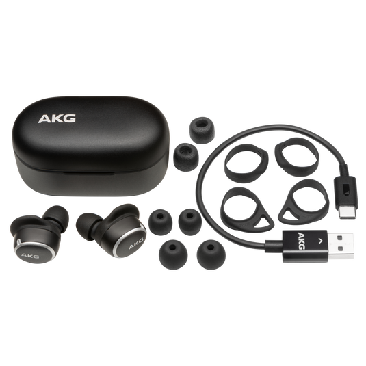 AKG N400NC TWS - Black - True Wireless Noise Cancelling Headphones - Detailshot 1 image number null