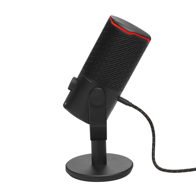 JBL Quantum Stream Studio - Chrome - Quad pattern premium USB microphone for streaming, recording and gaming - Left image number null