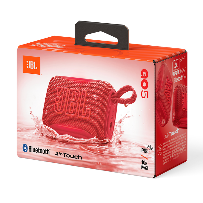 JBL Go 5 - Red - Ultra-portable waterproof and drop-proof speaker with JBL legendary sound and ambient edge lighting - Detailshot 9 image number null