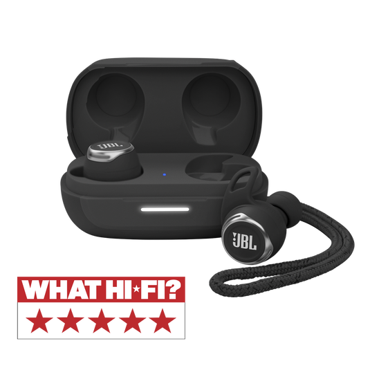JBL Reflect Flow Pro - Black - Waterproof true wireless Noise Cancelling active sport earbuds - Hero image number null