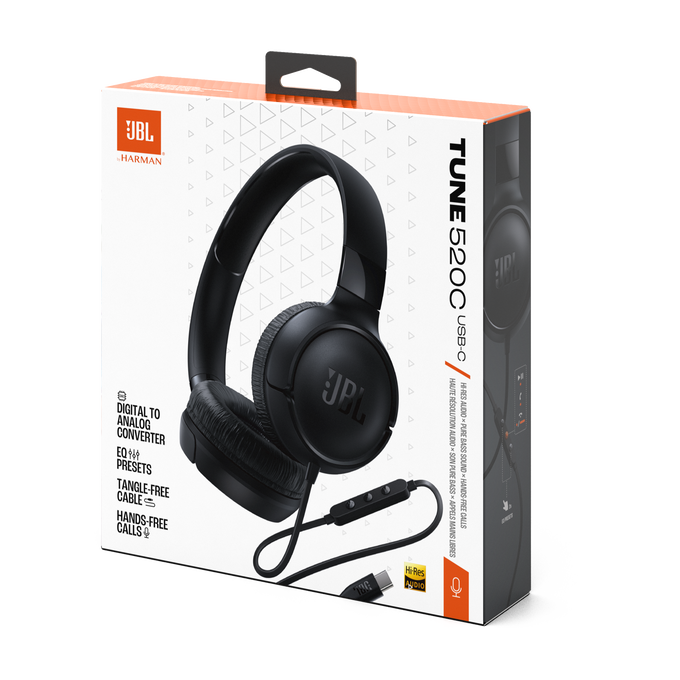JBL Tune 520C USB-C - Black - Hi-Res wired on-ear headphones - Detailshot 15 image number null