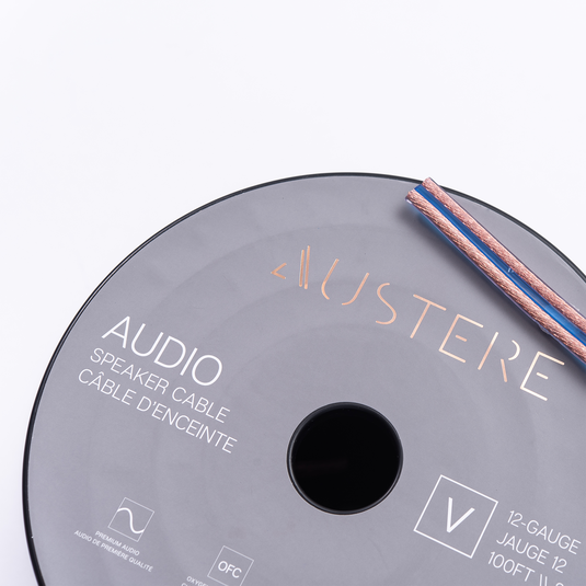 Austere V Series Speaker Cable 100ft - Black - Austere V series 12AWG 100ft aDesign speaker cable - Back image number null
