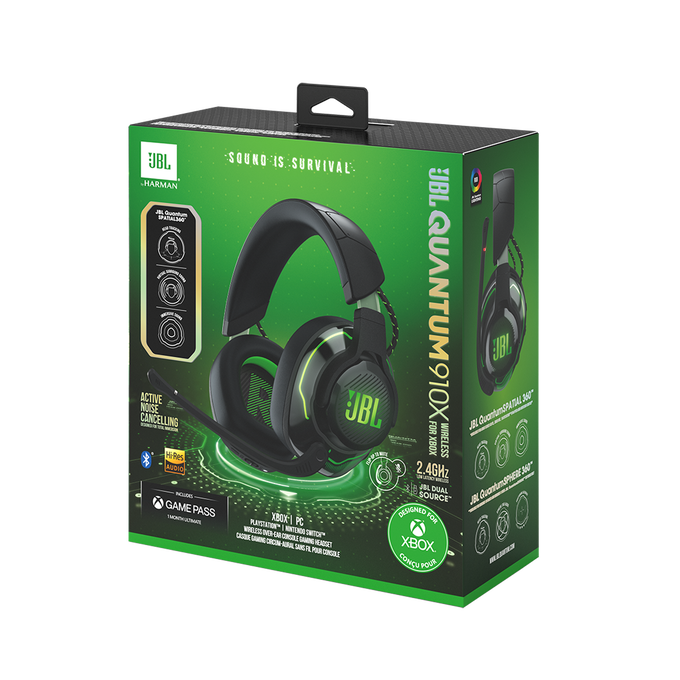 JBL Quantum 910X Wireless for XBOX - Black - Wireless over-ear console gaming headset with head tracking-enhanced, Active Noise Cancelling and Bluetooth - Detailshot 11 image number null