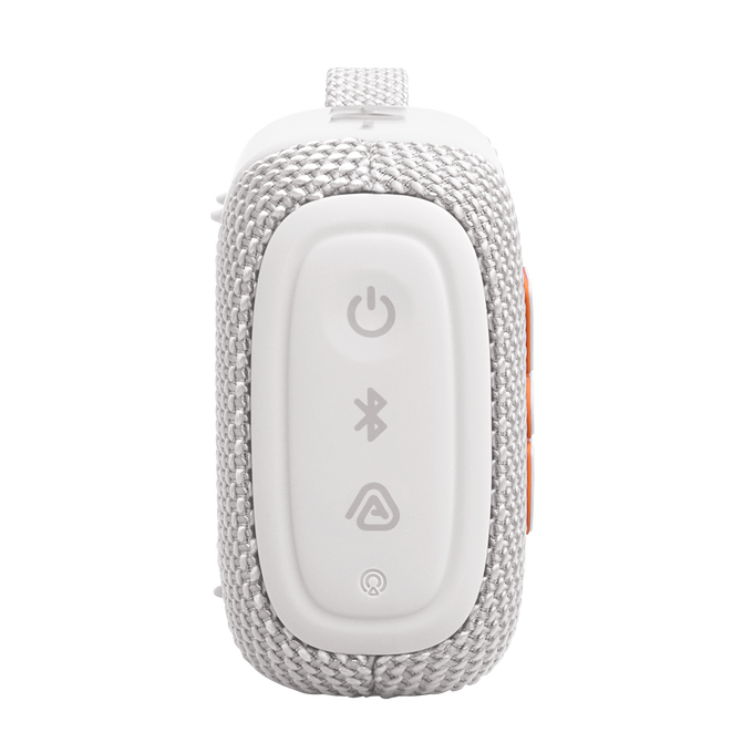 JBL Go 5 - White CSTM - Ultra-portable waterproof and drop-proof speaker with JBL legendary sound and ambient edge lighting - Right image number null