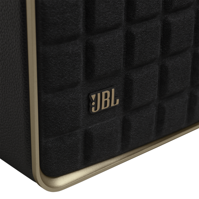 JBL Authentics 200 - Black - Smart home speaker with Wi-Fi, Bluetooth and Voice Assistants with retro design - Detailshot 3 image number null
