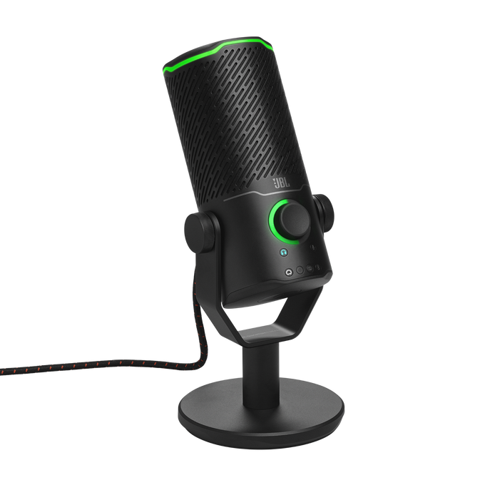 JBL Quantum Stream Studio - Chrome - Quad pattern premium USB microphone for streaming, recording and gaming - Hero image number null