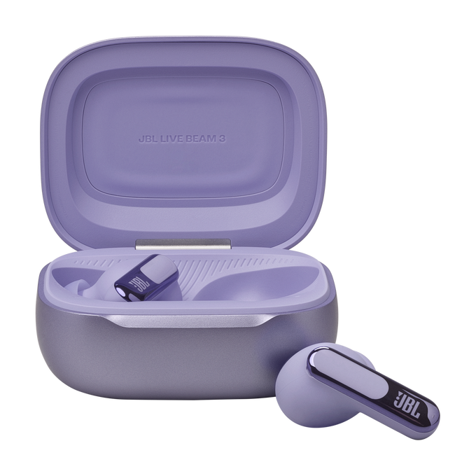 JBL Live Beam 3 - Purple - True wireless noise-cancelling closed-stick earbuds - Front image number null