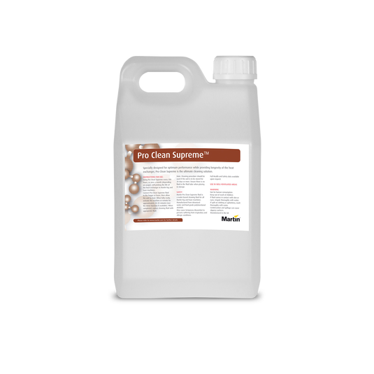 JEM Pro Clean Supreme Fluid - 4 x 2.5L - White - The ultimate cleaning solution for Martin atmospheric effect heat exchangers - Hero image number null