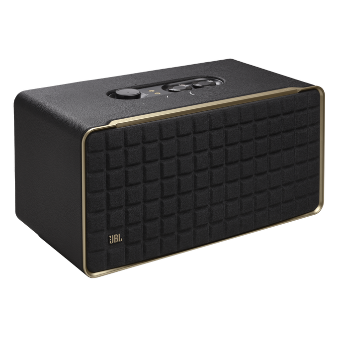 JBL Authentics 500 - Black - Hi-fidelity smart home speaker with Wi-Fi, Bluetooth and Voice Assistants with retro design. - Hero image number null