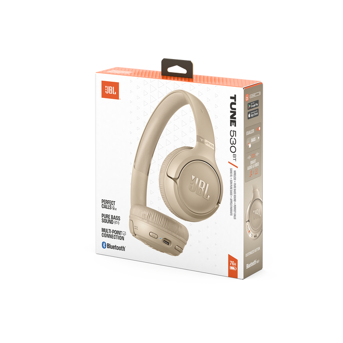 JBL Tune 530BT - Beige - Wireless on-ear Bluetooth&reg; headphones - Detailshot 15 image number null