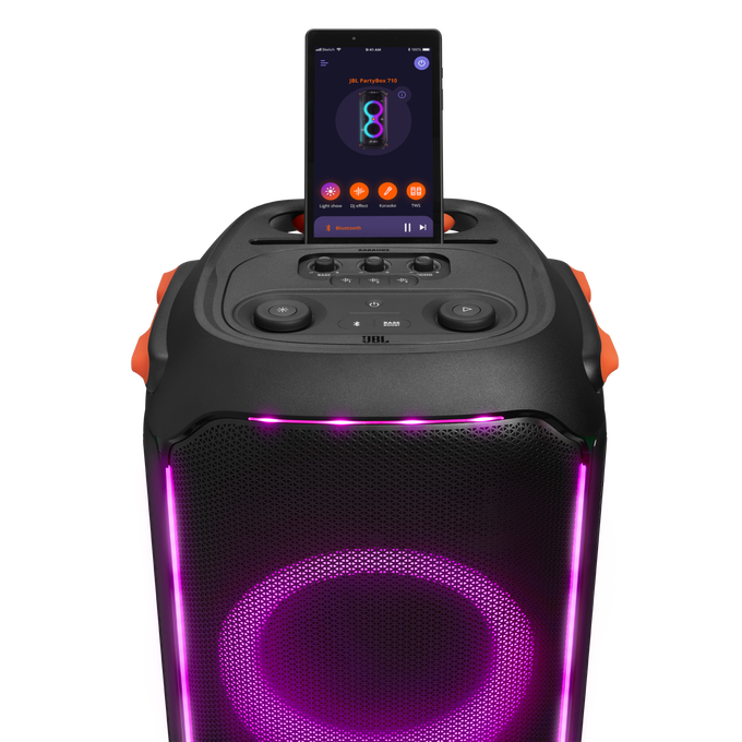 JBL Partybox 710 - Black - Party speaker with 800W RMS powerful sound, built-in lights and splashproof design. - Detailshot 2 image number null