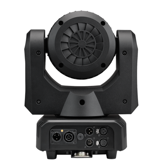 RUSH MH 10 Beam FX - Black - Super Compact LED Beam Light with RGBW Color Mixing and LED Pixel Ring - Back image number null