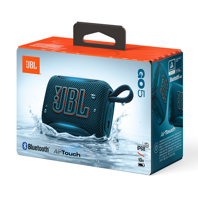 JBL Go 5 - Blue - Ultra-portable waterproof and drop-proof speaker with JBL legendary sound and ambient edge lighting - Detailshot 9 image number null
