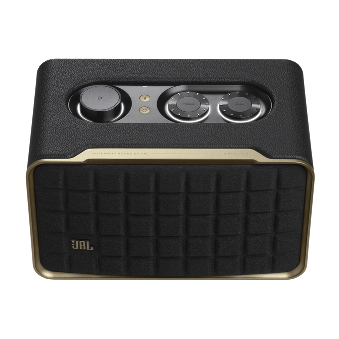 JBL Authentics 200 - Black - Smart home speaker with Wi-Fi, Bluetooth and Voice Assistants with retro design - Detailshot 1 image number null