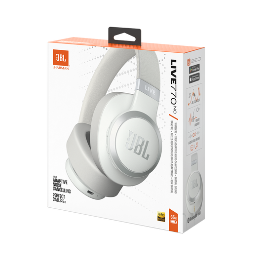 JBL Live 770NC Wireless Over Ear Headphones with True Adaptive Noise Cancelling