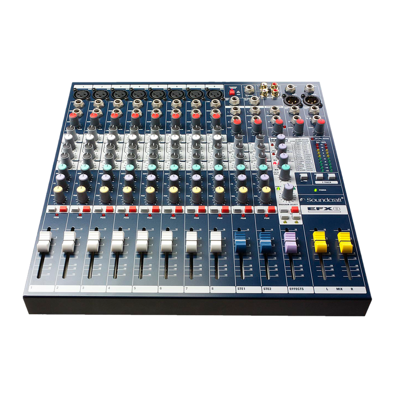 EFX8 - Dark Blue - Compact analogue 8 channel mixer with built-in effects - Detailshot 1 image number null