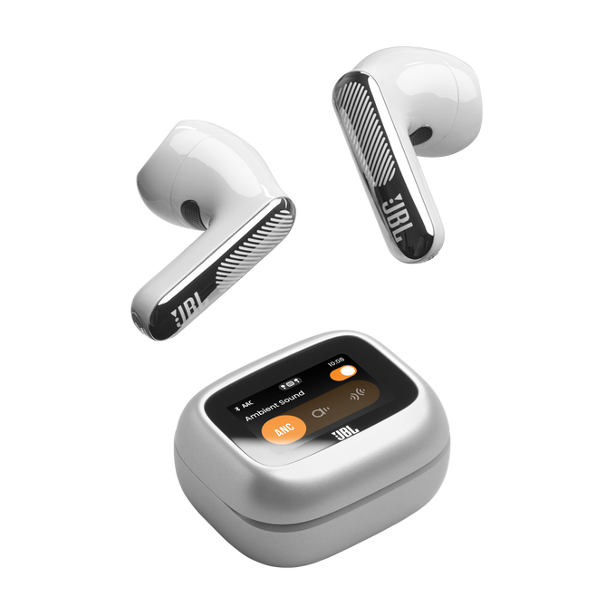 JBL Live Flex 4 - Silver - True wireless Noise Cancelling earbuds - Top image number null