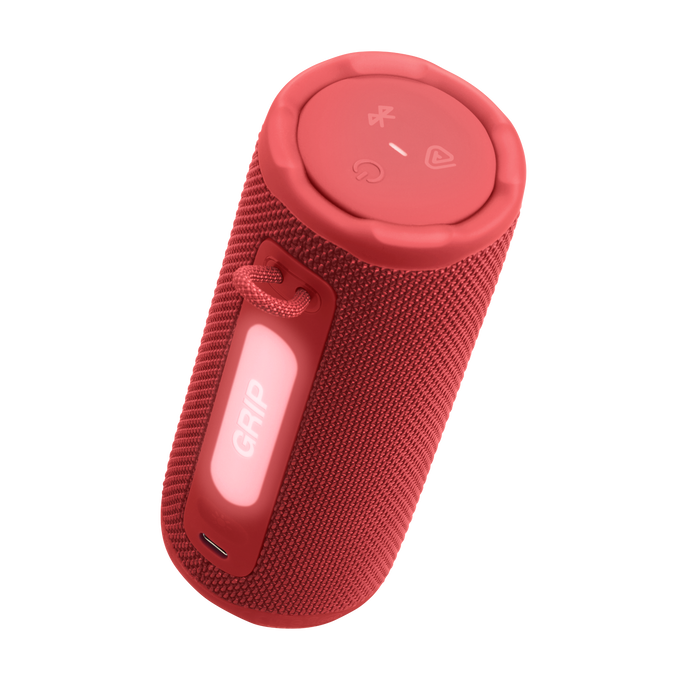 JBL Grip - Red - Compact Bluetooth speaker with bold JBL Pro Sound and ambient light - Detailshot 1 image number null