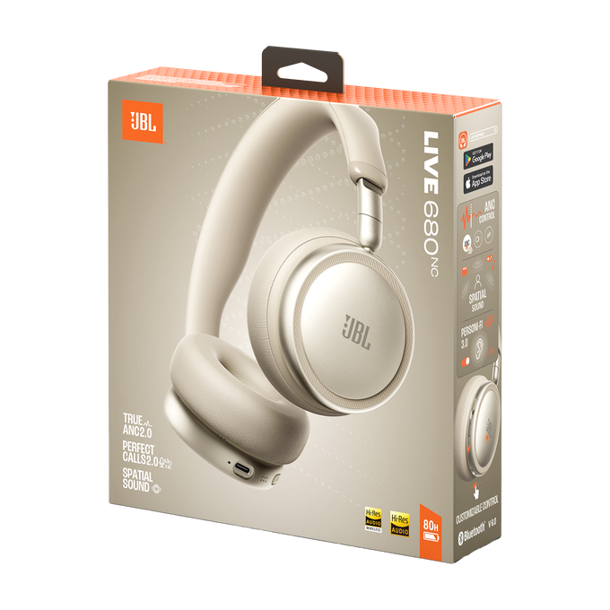 JBL Live 680NC - Sand - Wireless on-ear Noise Cancelling headphones - Detailshot 15 image number null