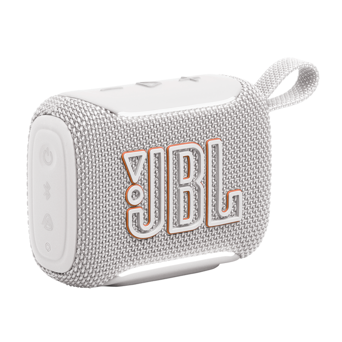 JBL Go 5 - White CSTM - Ultra-portable waterproof and drop-proof speaker with JBL legendary sound and ambient edge lighting - Hero image number null