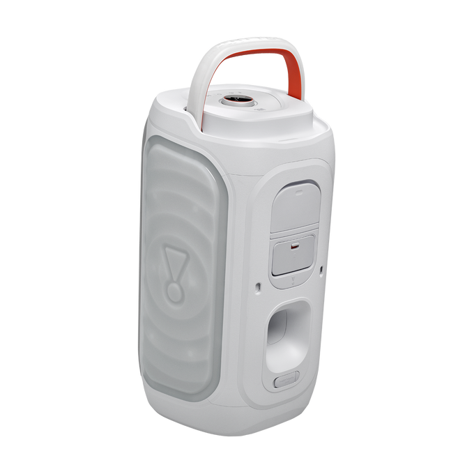 JBL PartyBox 130 - White - Portable party speaker with JBL legendary sound, a dynamic lightshow and a foldable ergonomic handle - Back image number null