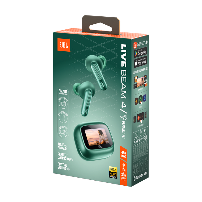JBL Live Beam 4 - Green - True wireless Noise Cancelling earbuds - Detailshot 15 image number null