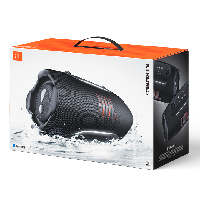 JBL Xtreme 5 - Black - Portable waterproof speaker with massive legendary JBL sound, ambient edge lighting, and a convenient shoulder strap - Detailshot 15 image number null