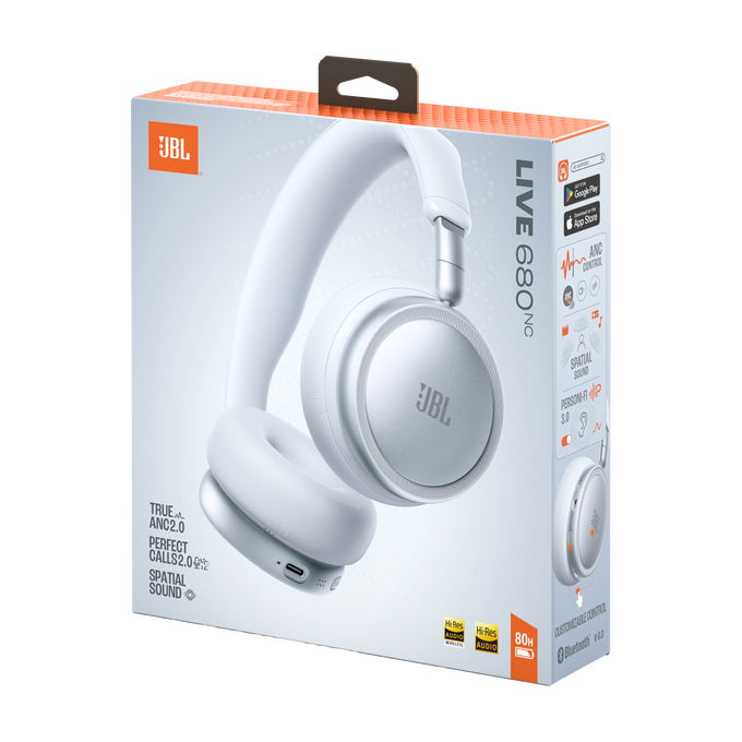 JBL Live 680NC - White - Wireless on-ear Noise Cancelling headphones - Detailshot 15 image number null